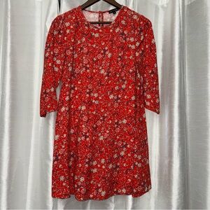 As U Wish Red Floral Dress Size Large